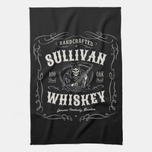 Linge De Cuisine Vintage Liqueur AJOUTER NOM Old Grim Reaper Whiske