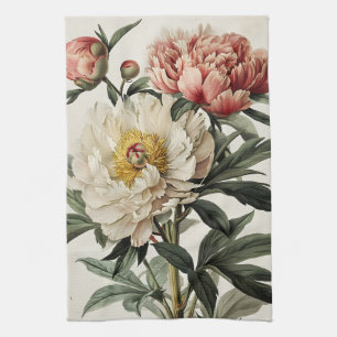 Linge De Cuisine Vintage Peonies