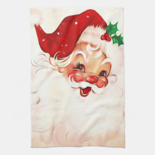 Linge De Cuisine Vintage Père Noël 4
