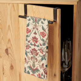Linge De Cuisine Vintage Rose & Bird Pattern Romantic Art Nouveau