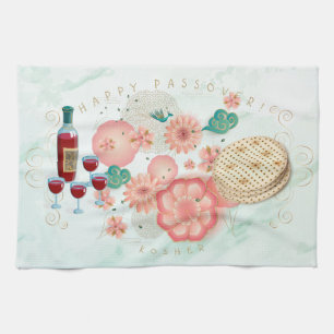 Linge De Cuisine Vintage Seder de Pâque Kosher Pesach Décor