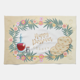 Linge De Cuisine Vintage Seder de Pâque Kosher Pesach Décor