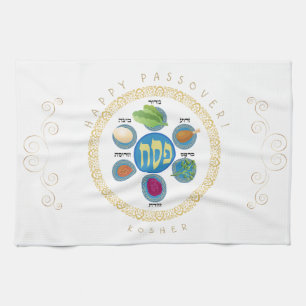 Linge De Cuisine Vintage Seder de Pâque Kosher Pesach Décor