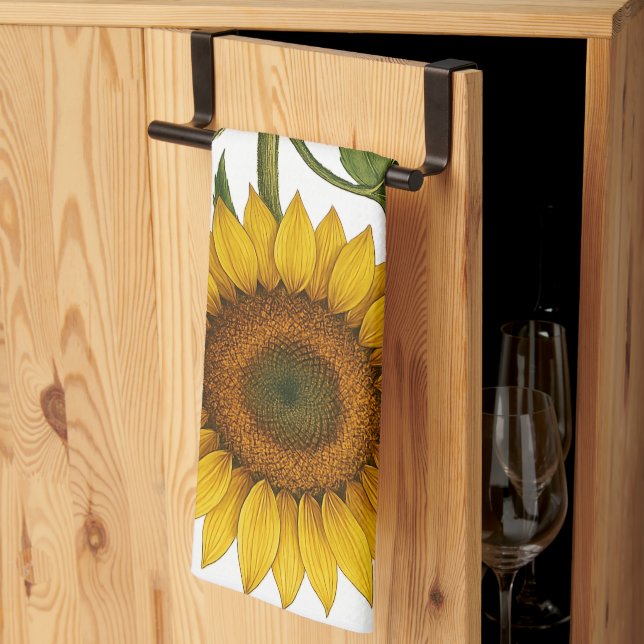Linge De Cuisine Vintage Sunflower (Pliage en tiers)