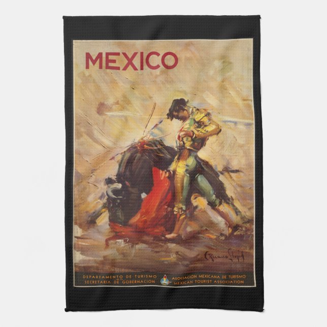 Linge De Cuisine Vintage Travel Mexico (Vertical)