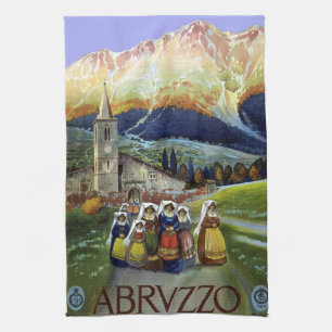 Linge De Cuisine Vintage voyage, Femmes des Abruzzes, Italie