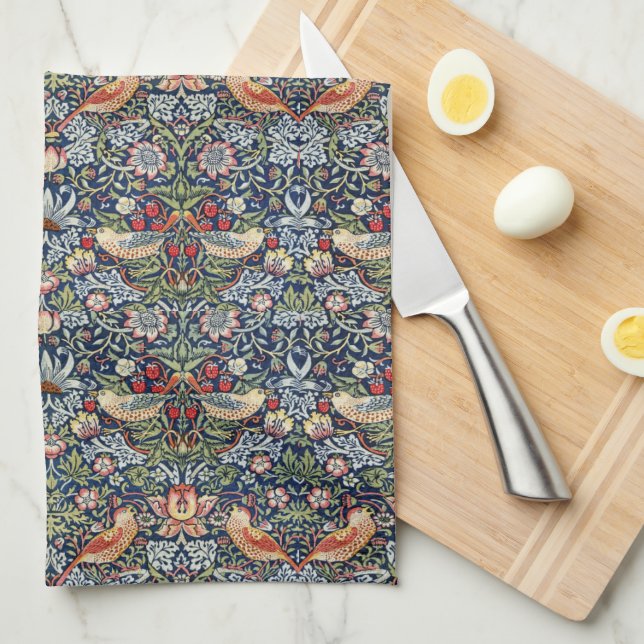 Linge De Cuisine Vintage William Morris Strawberry Thief (Quart Plié)