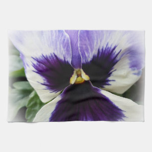 Linge De Cuisine violet profond sur blanc