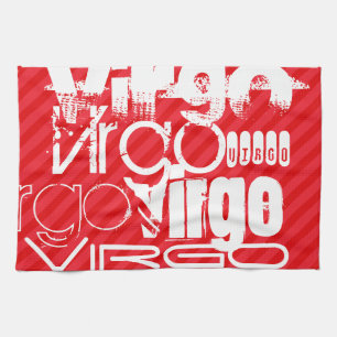 Linge De Cuisine Virgo ; Scarlet Red Strips