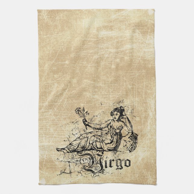 Linge De Cuisine Virgo Zodiac vintage (Vertical)