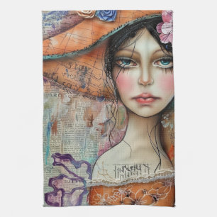 Linge De Cuisine Visage de collage de scrapbook vintage (10)