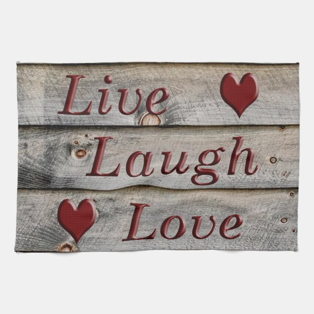 Linge De Cuisine Vivent l'amour de rire du côté d'une grange (Horizontal)