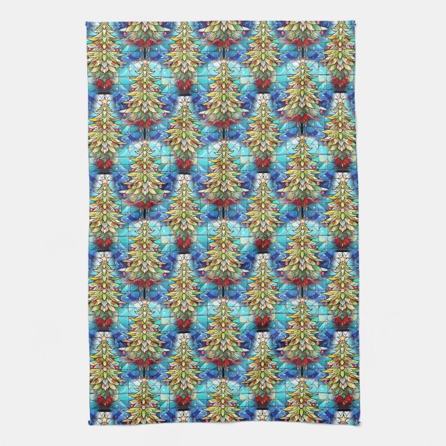 Linge De Cuisine Vivid Vive Motif de sapin de Noël (Vertical)