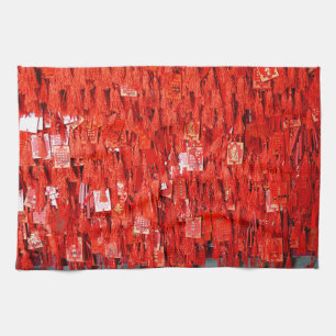Linge De Cuisine Voeux rouges