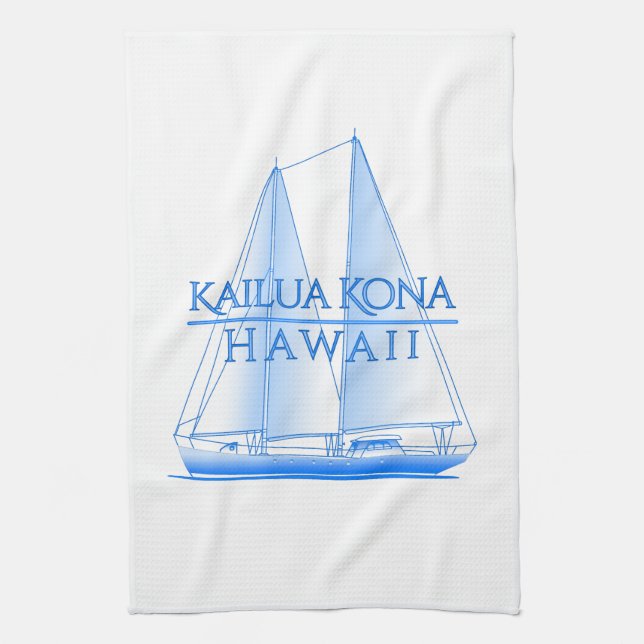 Linge De Cuisine Voile nautique côtière de Kailua Kona (Vertical)