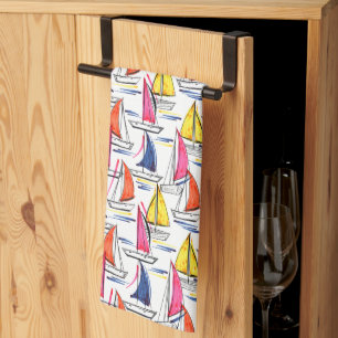 Linge De Cuisine Voilier Nautique Motif été