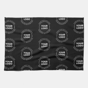 Linge De Cuisine Votre logo et votre texte modifiable Motif répét