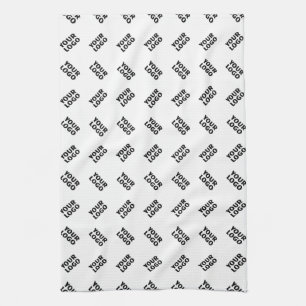 Linge De Cuisine Votre logo Motif répété de substitution simple