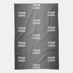 Linge De Cuisine Votre simple logo répétitif   Gradient noir et gri