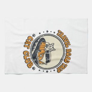 Linge De Cuisine Voyage T-shirt pour amateur de chat et d'art - Voy