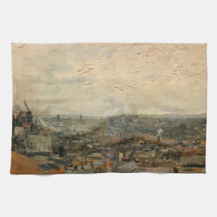 Linge De Cuisine Vue de Paris depuis Montmartre par Vincent van Gog