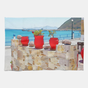 Linge De Cuisine Vue sur la mer