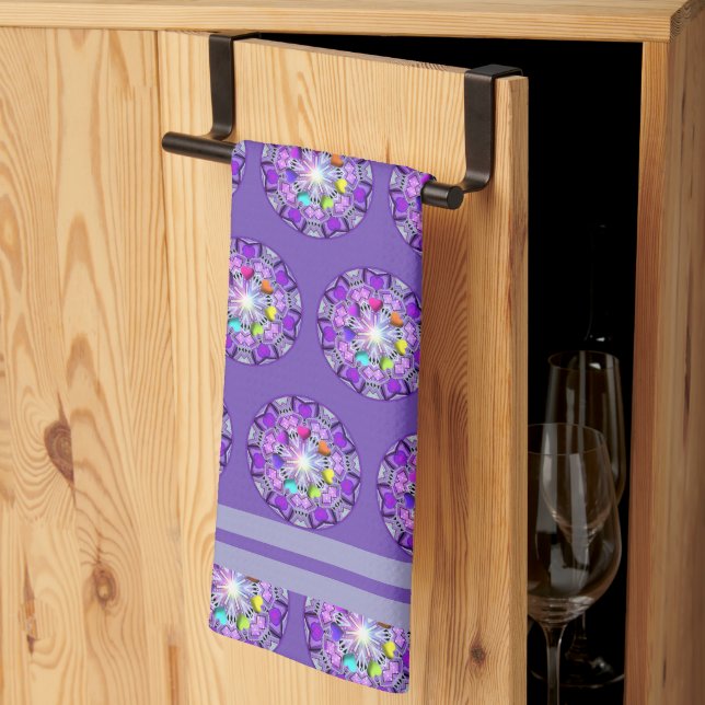 Linge De Cuisine W2 pourpre (Pliage en tiers)