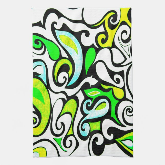 Linge De Cuisine Wacky Retro Swirl 3 (Vertical)