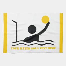 Linge De Cuisine Water polo player black silhouette custom