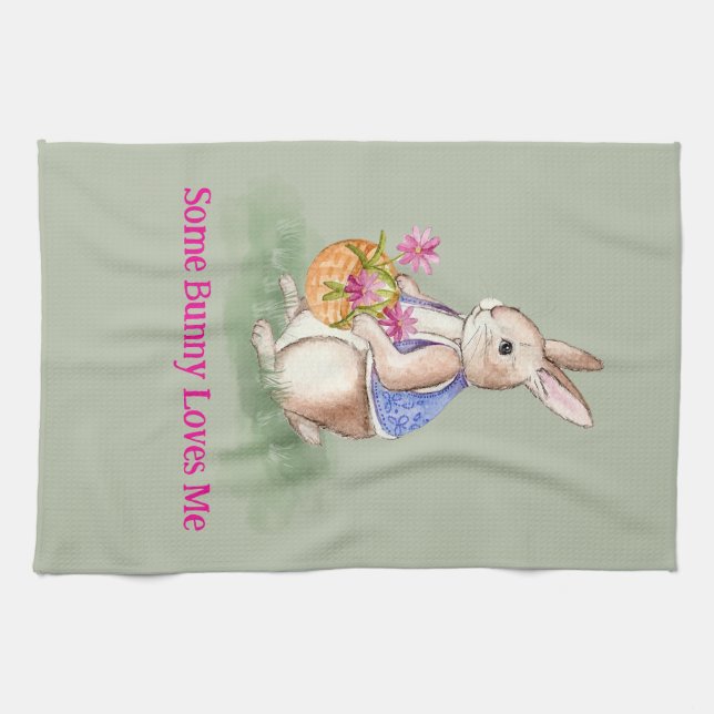 Linge De Cuisine Watercolor Easter Bunny (Horizontal)