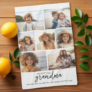 Linge De Cuisine We Love You Grand-mère - 7 Photo Collage - Modern
