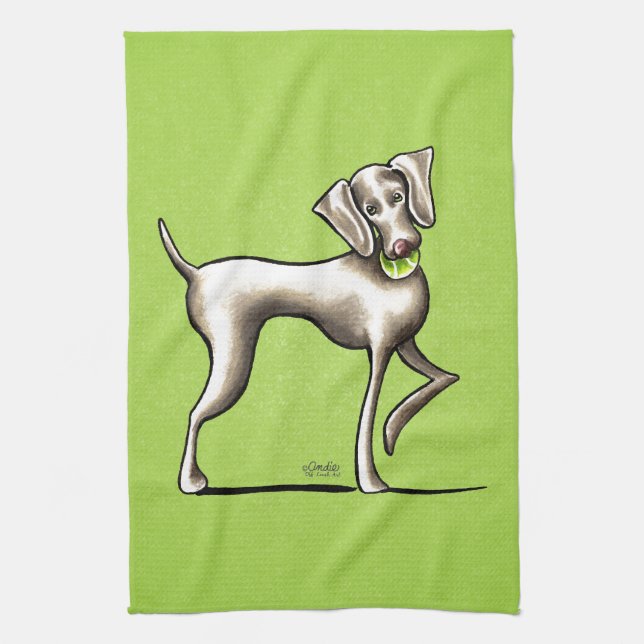 Linge De Cuisine Weimaraner Tennis Pro (Vertical)