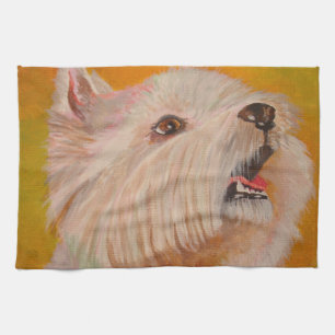 Linge De Cuisine West Highland White Terrier Portrait