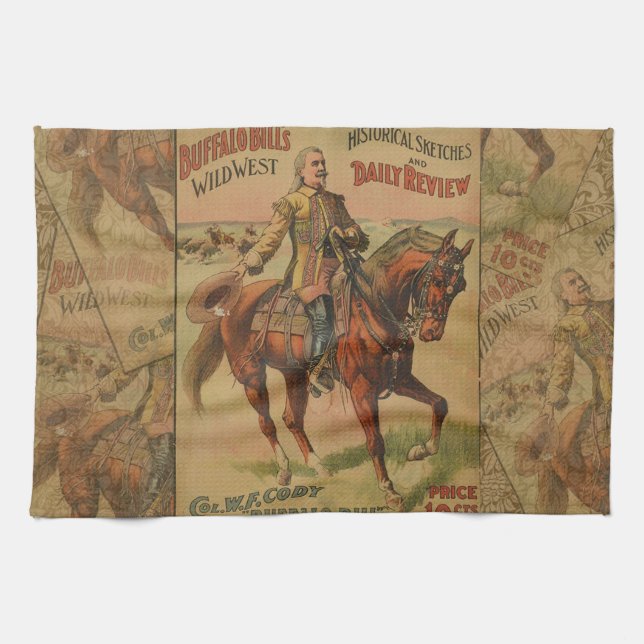 Linge De Cuisine Western Buffalo Bill Wild West (Horizontal)