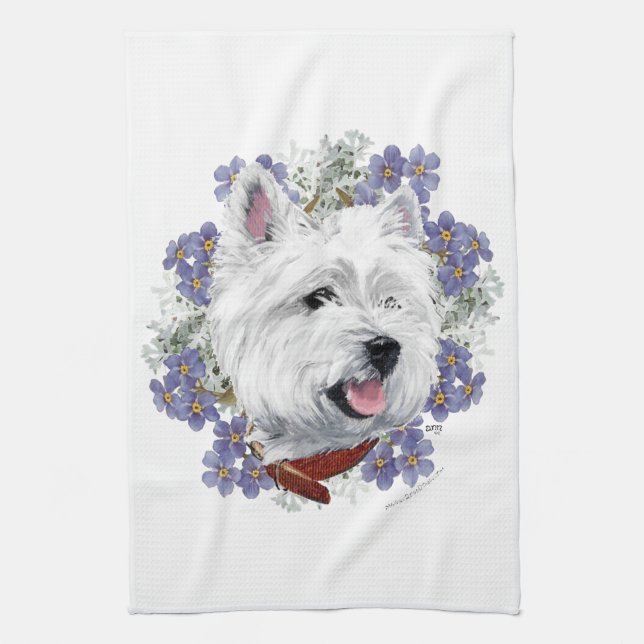 Linge De Cuisine Westie Forget (Vertical)