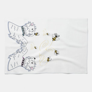 Linge De Cuisine Westies et abeilles