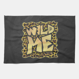 Linge De Cuisine Wild Me Leopard Brown et jaune