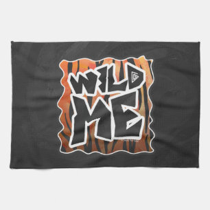 Linge De Cuisine Wild Me Tiger Hot orange et noir