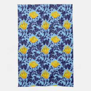 Linge De Cuisine William Morris Anemone, Navy, Sky Blue et Yellow