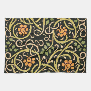 Linge De Cuisine William Morris Black Floral Art