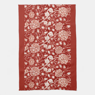 Linge De Cuisine William Morris Carnation Imprimer, rouge profond e