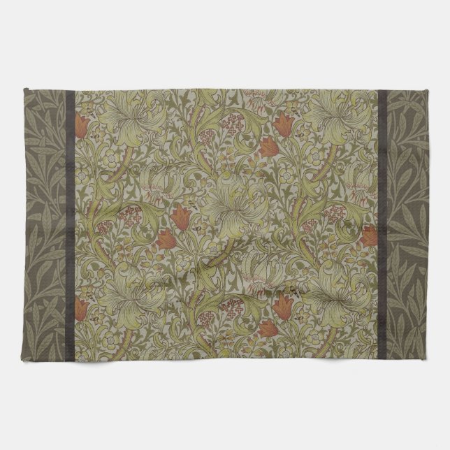 Linge De Cuisine William Morris Floral Lys willow art design (Horizontal)