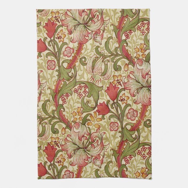 Linge De Cuisine William Morris Golden Lily modèle floral (Vertical)