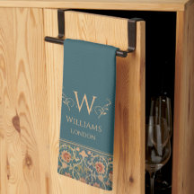 William Morris Holland Park Turquoise Bleu Customi