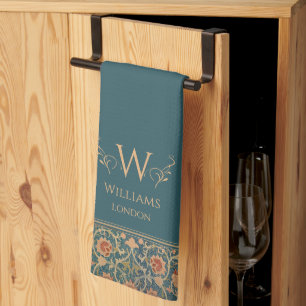 Linge De Cuisine William Morris Holland Park Turquoise Bleu Customi