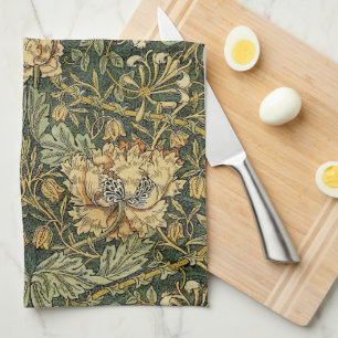Linge De Cuisine William Morris Honeysuckle Vert Floral