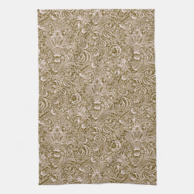 Linge De Cuisine William Morris Indian, Taupe Tan et Beige (Vertical)