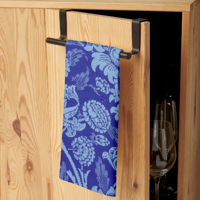 Linge De Cuisine William Morris - Indigo Blue Wey Fabric Cuisine À (Pliage en tiers)