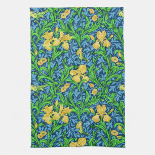 Linge De Cuisine William Morris Irises, jaune et bleu de cobalt