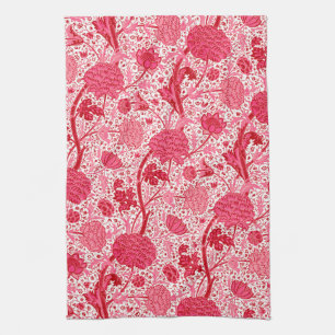 Linge De Cuisine William Morris Jacobean Floral, Coral rose